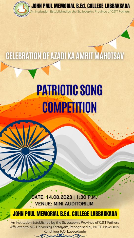 PATRIOTIC SONG COMPETITION